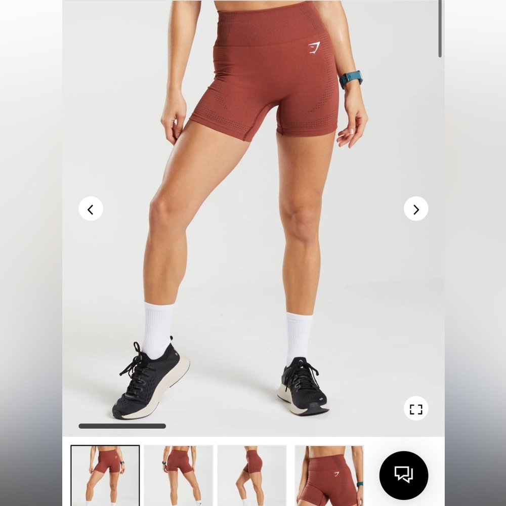 Gymshark VITAL SEAMLESS 2.0 SHORTS Medium Brick Red Marl
